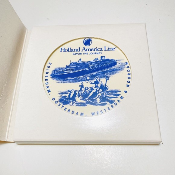 Holland America Blue Delft Ceramic Tile Cork Backing NEW Authenticated - Picture 4 of 6
